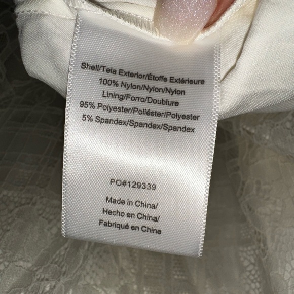 NWT ModCloth women’s white lace honeymoon maven shift dress L - Picture 10 of 10